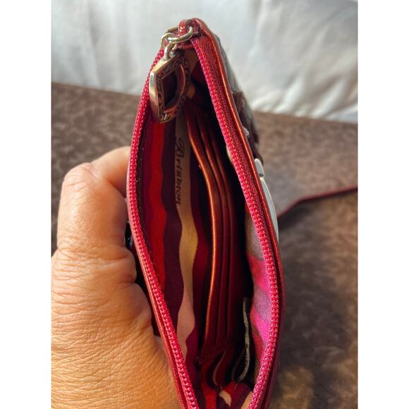 Brighton patent leather croc pattern embossed wallet /crossbody. - Picture 4 of 8